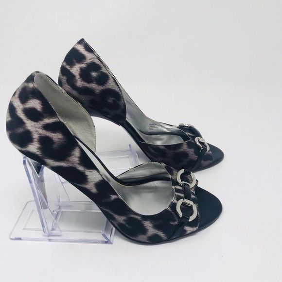 Carlos Santana Heels Leopard Print Satin Miracle - Picture 6 of 8